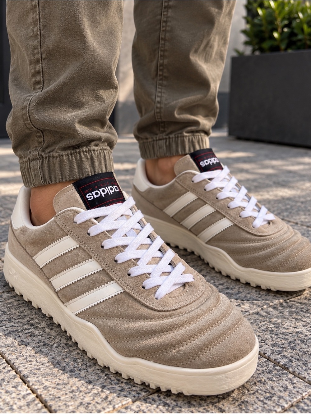 adidas x Alexander Wang BBall Soccer Beige Sneakers Sz 8